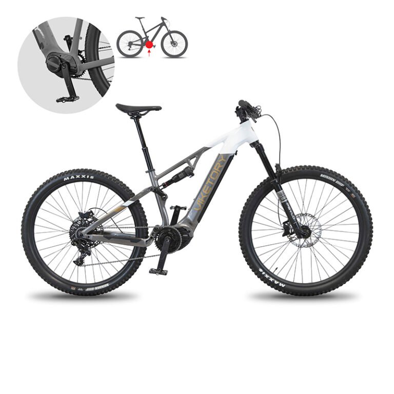 VIKETORY TERRAM eBike MTB 29" Grigio/Bianco