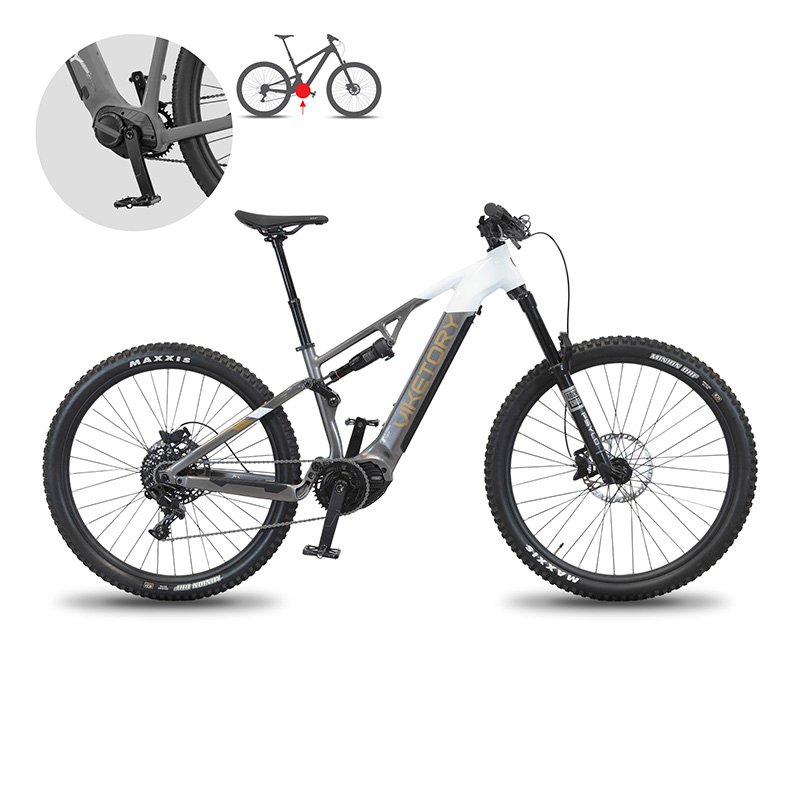 VIKETORY TERRAM eBike MTB 29" Grigio/Bianco