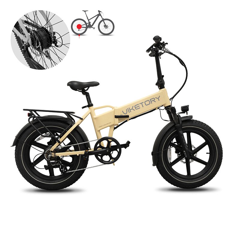 VIKETORY LITHOR eBike FATBIKE pieghevole Crema