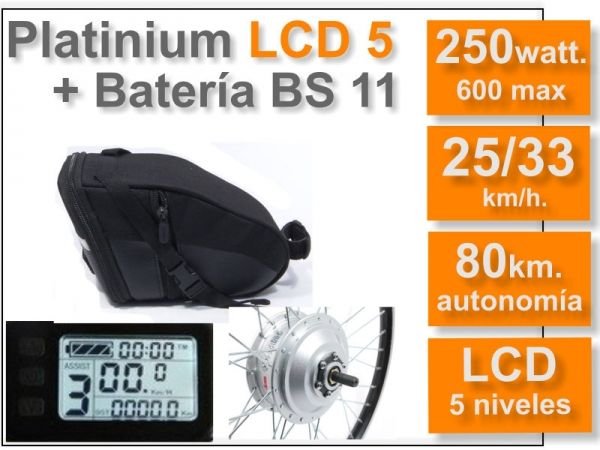 KIT per Biciclette Elettriche Platinium + Batteria BS 36V 11 Ah