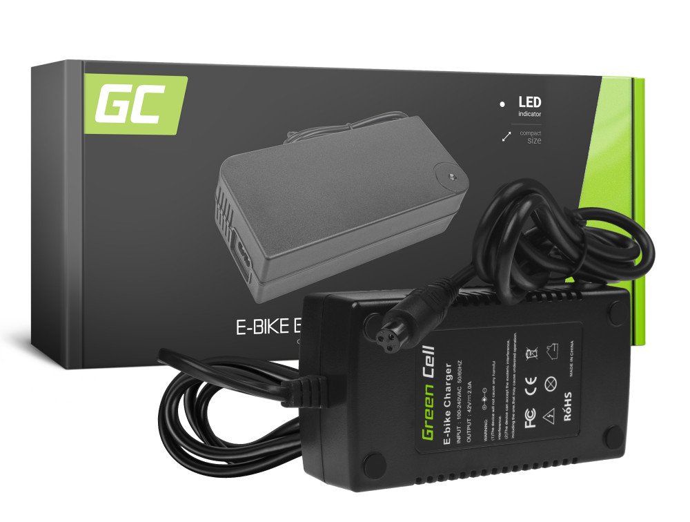 Caricabatterie 42V 2 Ampere (3 pin) per batterie E-BIKE 36V - Airbici