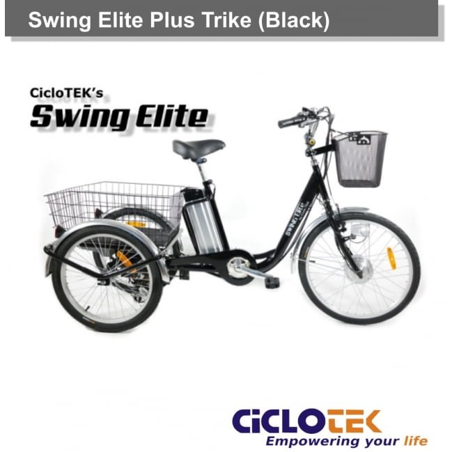 Triciclo Elettrico CicloTEK Swing ELITE Plus Nero