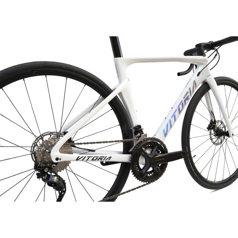 Bici da Corsa Vitoria ULTIMATE SK SH105 Di2 White - immagine 2